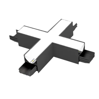 Conector-X pentru Profil Aplicat Elmark 3000k Negru