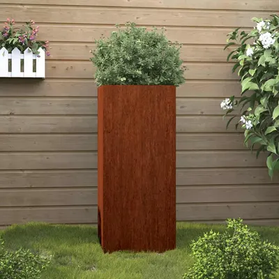 vidaXL Jardinieră, 32x29x75 cm, oțel corten