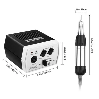 Freză Unghii Profesională JD-400 30000 RPM 35W – Puternică pentru Manichiură și Pedichiură