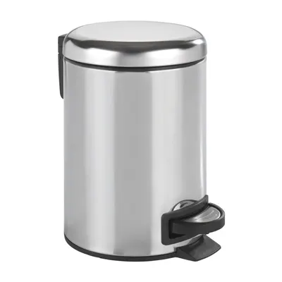 Coș de gunoi cu pedală Wenko Leman Shiny, 3 l, argintiu