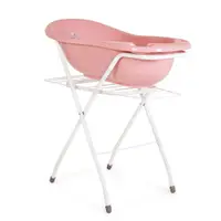Cadita de baie 100 cm cu suport si uscator metalic Cangaroo Roz