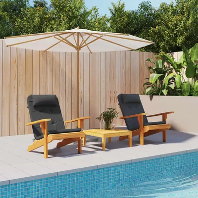 Gossi perne pentru scaun adirondack, 2 buc, negru, textil oxford