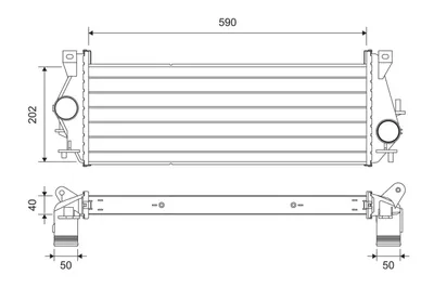 Compresor intercooler potrivit LAND ROVER DEFENDER 2.2D 2.4D 2.5D 06.98-02.16