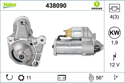 Electromotor (12v, 1,9kw) Potrivit Mitsubishi Carisma, Space Star; Nissan Interstar, Primastar, Primera; Opel Movano A, Vivaro A; Renault Espace Iv, Grand Scenic Ii, Laguna Ii 1.9d 2.0 2.5d 09.00