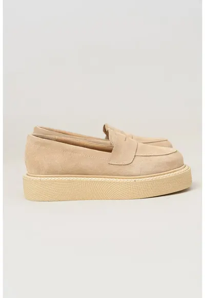 Pantofi loafer din piele intoarsa - Dune - Sun - Bej