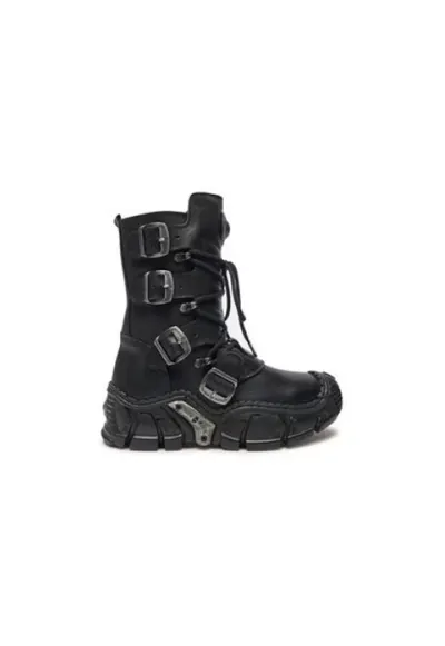 Ghete barbati M-IMPACT013-S1 - piele naturala - negru