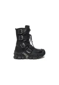 Ghete barbati M-IMPACT013-S1 - piele naturala - negru -