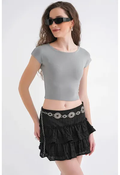 Tricou dama gri