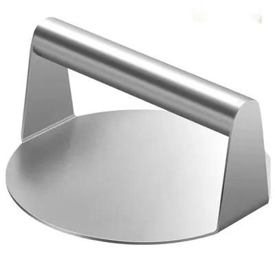 Presa din Inox pentru Hamburgeri si Chiftele, 14 cm, Perfect Home