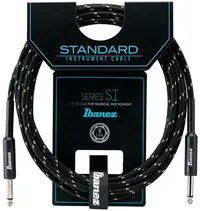 Cablu pentru chitară Ibanez - SI10 BG, 6.3 mm, 3 m, negru/verde