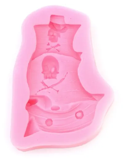 Mold de silicon (formă) Em Art -Navă pirat, 57 x 82 x 14 mm