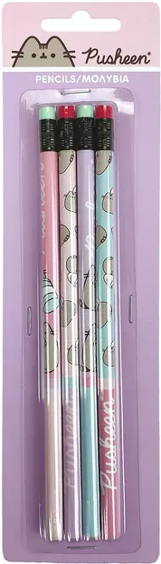 Set de creioane Back Me Up Pusheen - Candy Shop, 4 bucăți