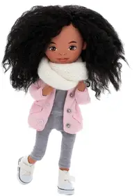 Păpușă moale Orange Toys Sweet Sisters - Tina cu sacou roz, 32 cm