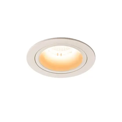 Spot incastrat, NUMINOS M Ceiling lights, white Indoor LED recessed ceiling light white/white 2700K 40° gimballed, rotating and pivoting, including leaf springs