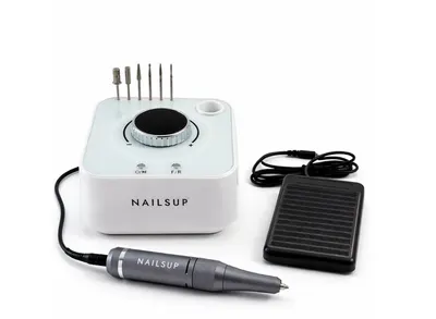 Freză Unghii Profesională NAILSUP 40000 RPM 48W Alb – Ultra Puternică pentru Tehnicieni & Salon