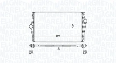 Intercooler potrivit VOLVO XC90 I 2.4D 10.02-12.14
