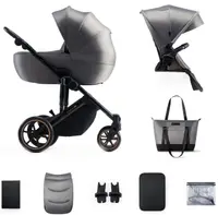 Cărucior pentru bebeluși 2 în 1 Kinderkraft - Prime 2, Shadow Grey