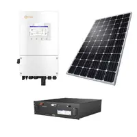 Pachet sistem fotovoltaic hibrid 5kW cu baterie stocare 9.6kWh si 10 panouri monocristaline 495W