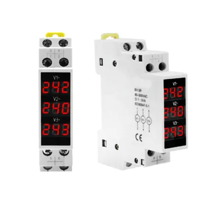 Voltmetru modular trifazat digital (1modul)