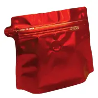 Pungi stand up model pouch cu valva și fermoar - roșu (set 50 buc) 20x17x6cm - Default Title