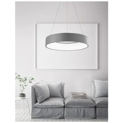 Lampa suspendata RANDO Gray Aluminiu & Acrylic LED 42Wat 4000K 2520Lm IP20