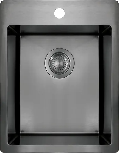 Chiuveta bucatarie din inox, titan, 50.5x39 cm, Deante Olfato Precious