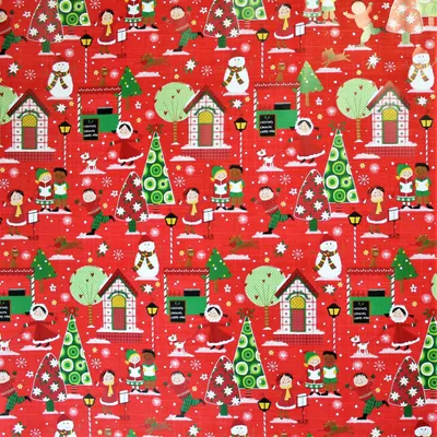 Hârtie ambalat Crăciun 200x70cm roșu candy apple