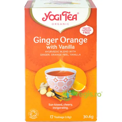 Ceai cu Ghimbir, Portocale si Vanilie Ecologic/Bio 17dz 30.6g