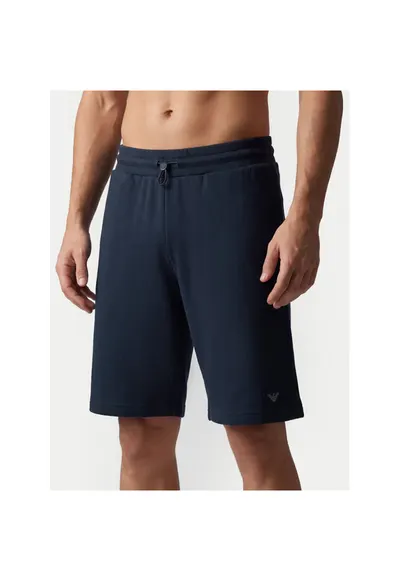 Pantaloni scurti sport Barbati - Emporio Armani - bumbac-modal - bleumarin
