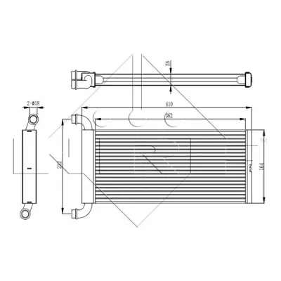 Schimbator caldura, incalzire habitaclu NRF 54326