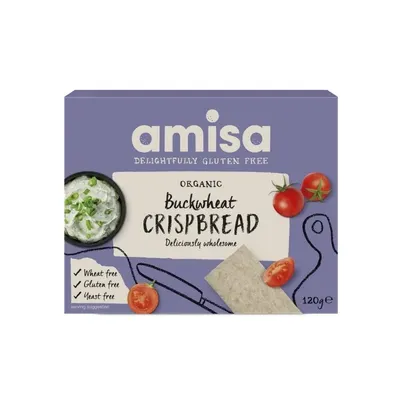 Crispbread din hrisca integrala bio 120g Amisa