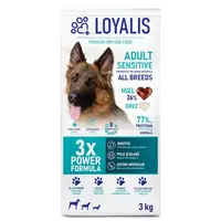 Hrana uscata premium, Loyalis, Adult, Sensitive, Miel, 3 kg