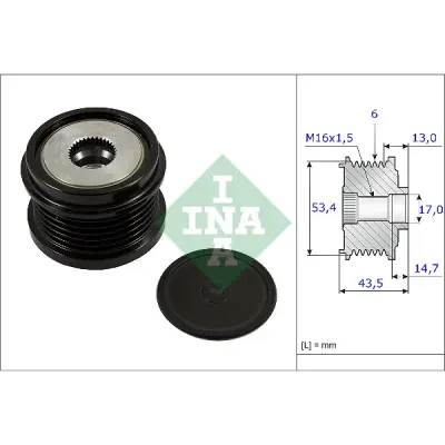 Sistem roata libera, generator INA 535 0237 10