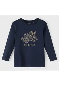 Bluza din amestec de bumbac organic cu imprimeu grafic Tyla -