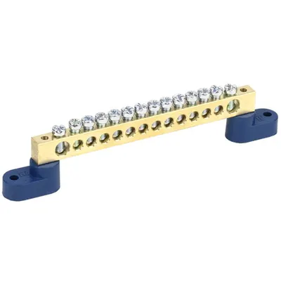 Neutral bus bars with two corner Izolators SHNI-8x12-14-U2-S