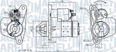 Electromotor (12v, 1,4kw) Potrivit Nissan Qashqai I, Tiida, X-Trail Ii; Renault Clio Iii, Clio Iv, Grand Scenic Iii, Laguna Iii, Scenic Iii 1.6-2.0alk 09.04