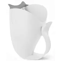 Cana pentru clatire, Skip Hop, Moby, 17 cm, Fara BPA, 0 luni+, Alb