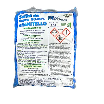 Sulfat de Cupru Granitello 1 kg (piatra vanata) - Default Title
