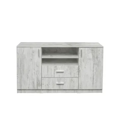 Comoda LUXOR, 2 usi, 2 sertare, pin antichizat, 140x40x80 cm