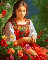 Set pictură după numere MagicArt - Cadou de flori
