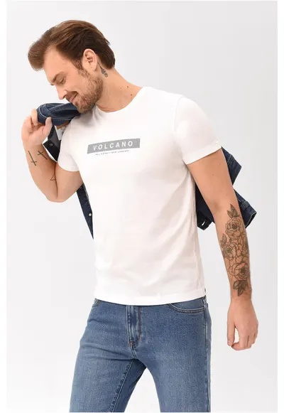 Tricou T-Hologram pentru barbati - alb
