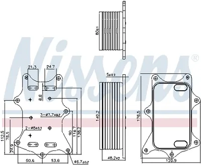 Radiator ulei termoflot potrivit MERCEDES C T-MODEL (S205), C (W205) 1.6D 05.14-05.18