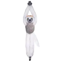 Jucărie sifaka, din pluș, culoarea alb, 57 cm