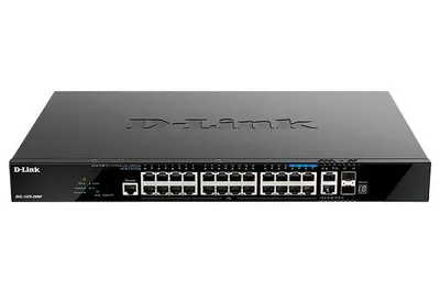 Switch D-Link DGS-1520-28MP, 28 porturi Gigabit,24 x 10/100/1000Base-T, 2 x 10GBase-T, 2 x 10G SFP+, Switching Capacity: 128 Gbp