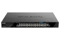 Switch D-Link DGS-1520-28MP, 28 porturi Gigabit,24 x 10/100/1000Base-T, 2 x 10GBase-T, 2 x 10G SFP+, Switching Capacity: 128 Gbp