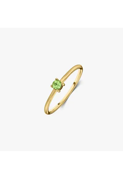 Inel din argint Birthstone Golden August - Peridot