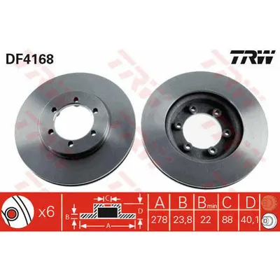 Disc frana TRW DF4168