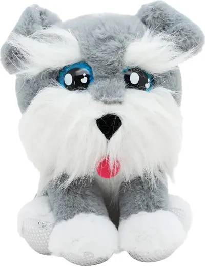 Jucărie interactivă de pluș CuteKins Woof Runts - Schnauzer, 13 cm