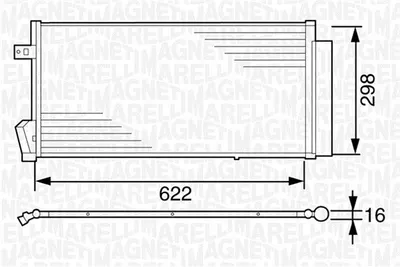 Radiator clima AC FIAT DOBLO; OPEL COMBO, COMBO TOUR 1.3D-2.0D dupa 2010