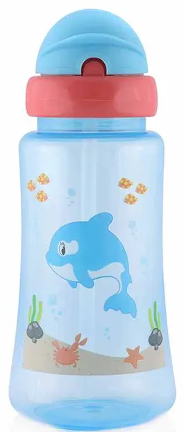 Biberon sport cu paie Lorelli Baby Care 330 ml. albastru